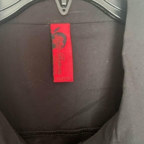 Apple Bottoms Y2K 90’s button down utility shirt. Black good accents Size 2X - Picture 4 of 12